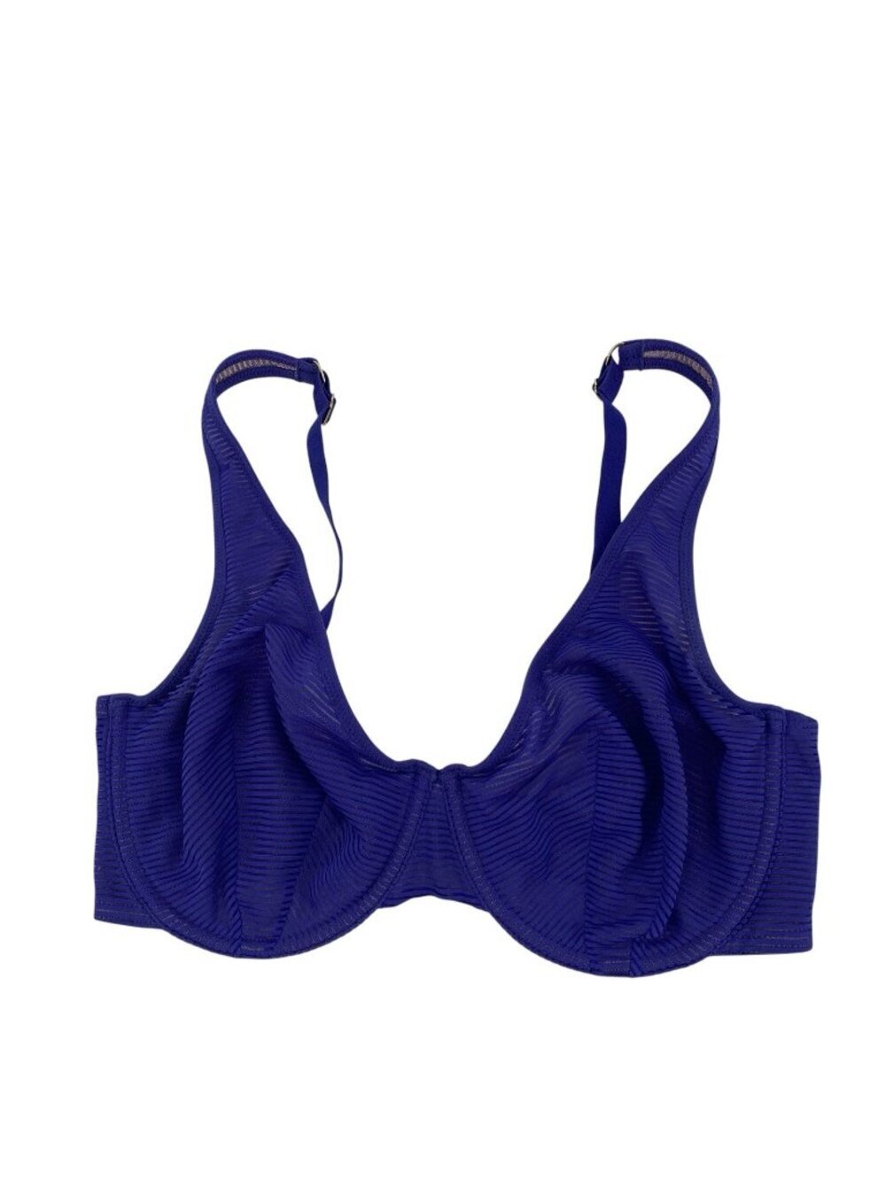 Thirdlove Women's Size 34D 1/2 Unlined Shadow Striped Scoop Bra Purple
